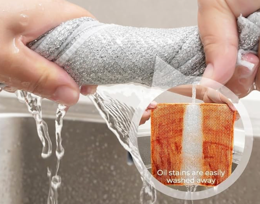 CleanSteel: Non-Scratch Kitchen Scrubber