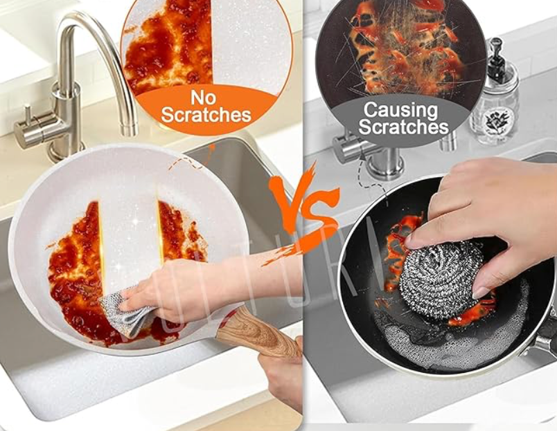 CleanSteel: Non-Scratch Kitchen Scrubber